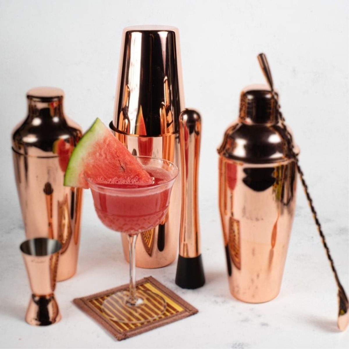 LUGANO - Coctelera de Bar 700ml Cobre Boston Lugano