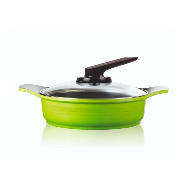 ROICHEN - Arrocera con Asas Silicona 24cm 2,5lt Verde Pistacho Roichen