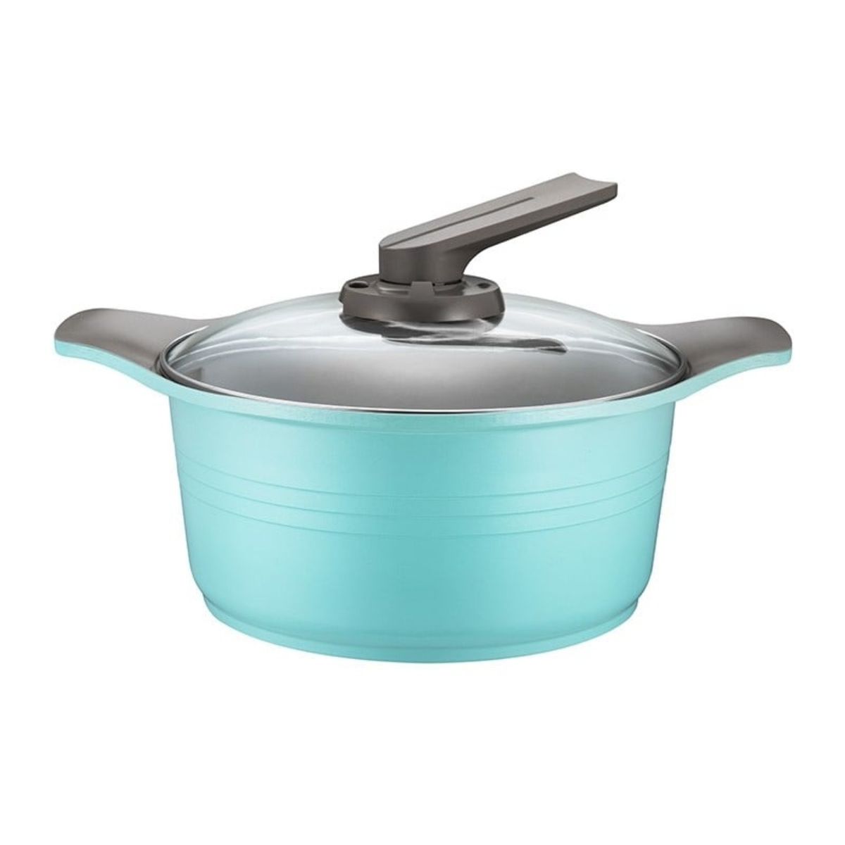 ROICHEN - Cacerola con Asas Silicona 24cm 4,4lt Celeste Roichen