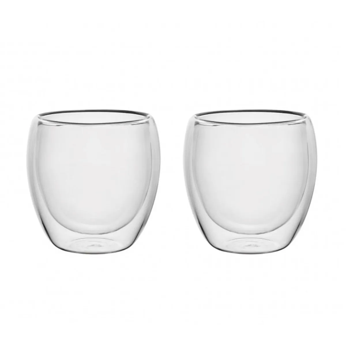 LUGANO - Set 2 Pzs Tazas Doble Pared 150ml Vidrio Borosilicato Lugano