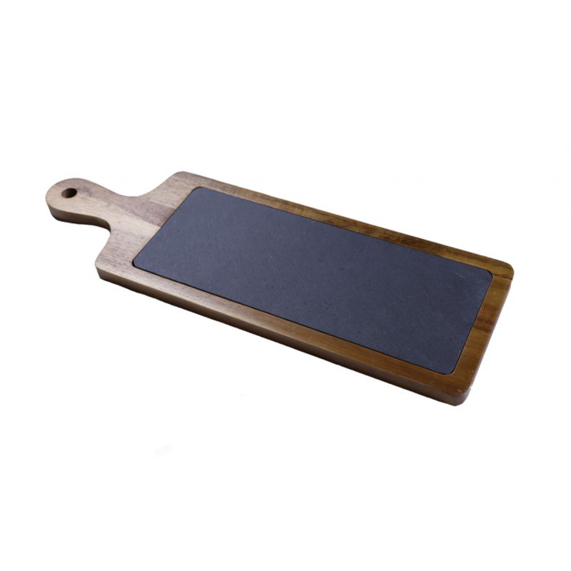 LUGANO - Tabla Rectangular Madera 45x15cm Pizarra Café Lugano