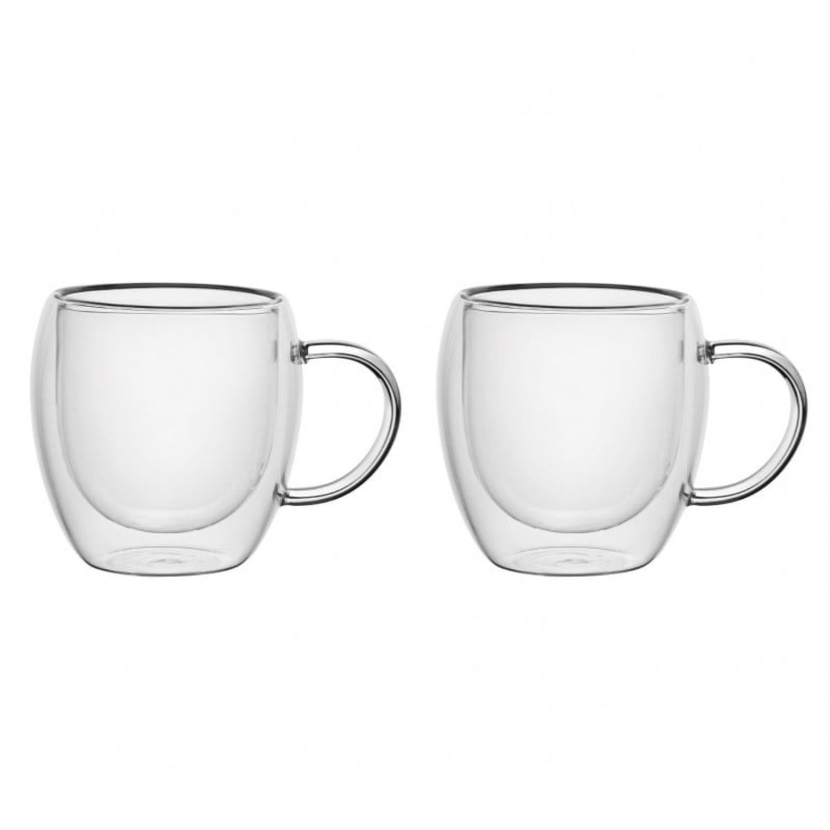 LUGANO - Set 2 Pzs Tazas Doble Pared 220ml Borosilicato Viena Lugano