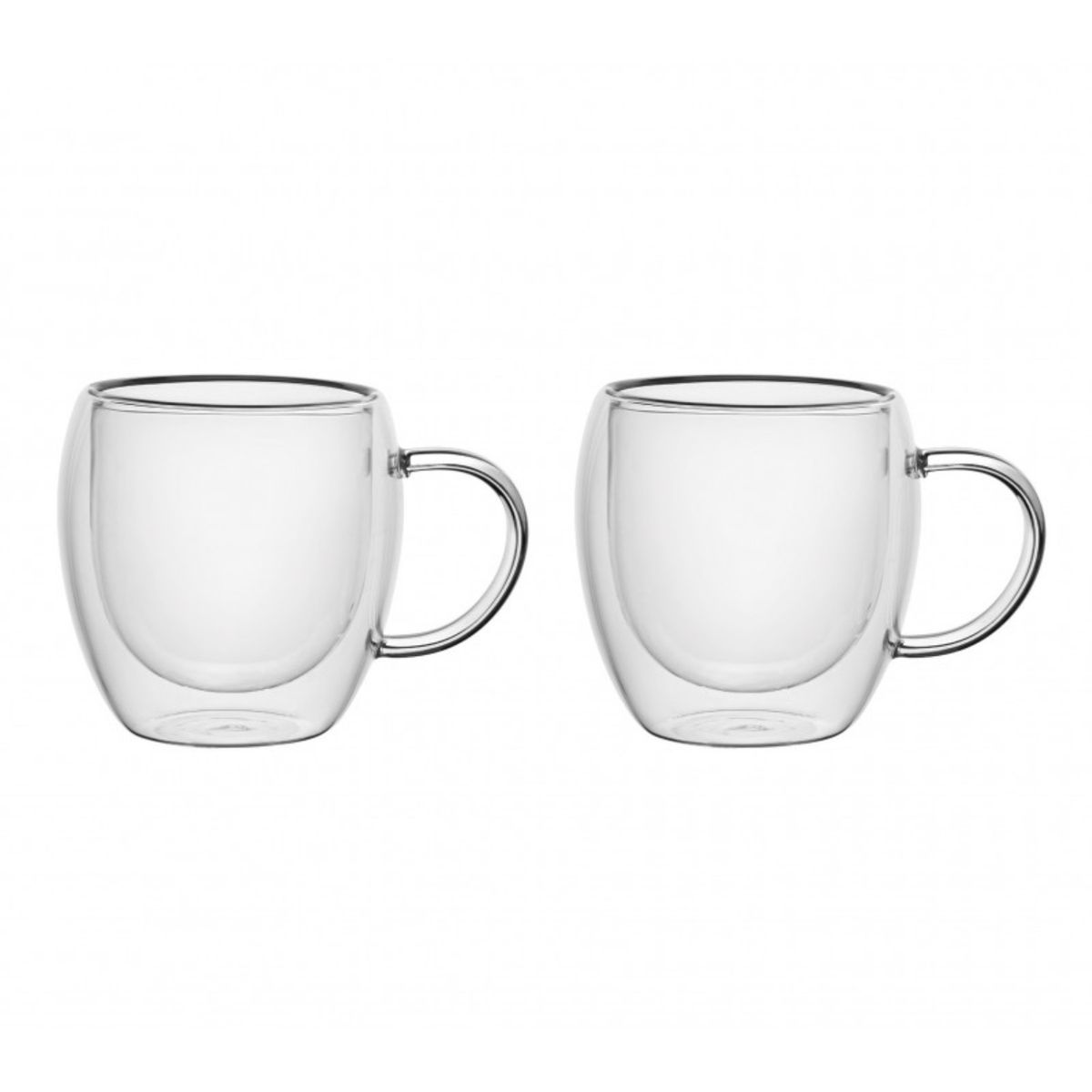 LUGANO - Set 2 Pzs Tazas Doble Pared 150ml Vidrio Borosilicato Lugano