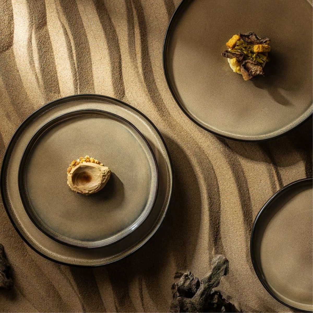 LUGANO - Set 6 Platos 26,5cm Desierto Cerámica Lugano