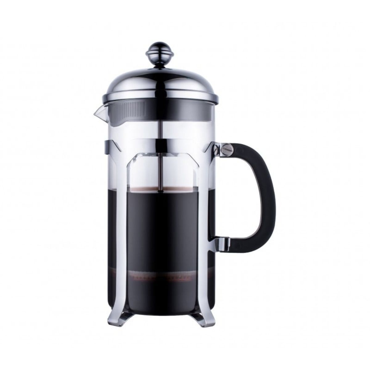 LUGANO - Cafetera Francesa 600ml Vidrio Borosilicato Acero Lugano