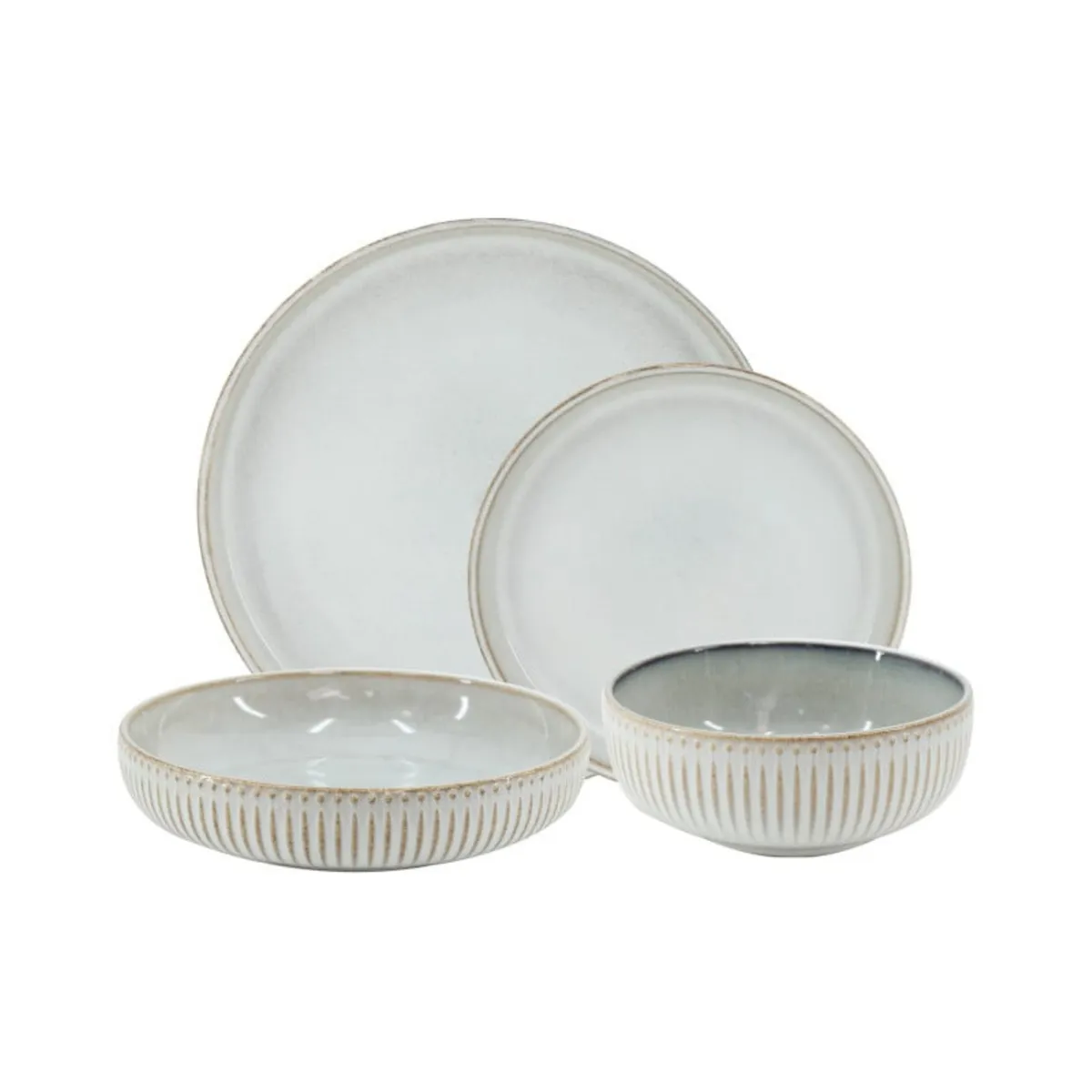 LUGANO - Set Vajilla 16pzs Bali Breeze Cerámica Premiun Lugano