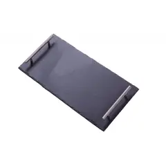 LUGANO - Tabla Rectangular con Asas 40x20cm Pizarra Negro