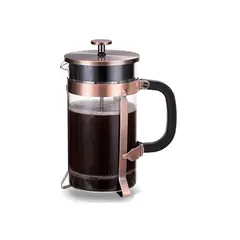 LUGANO - Cafetera Francesa 600ml Vidrio Borosilicato Cobre