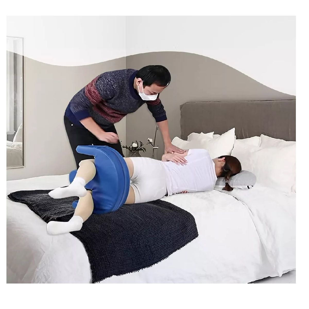 GENERICO - Cojin Ortopedico En U Mover Girar Pacientes O Adulto Mayor