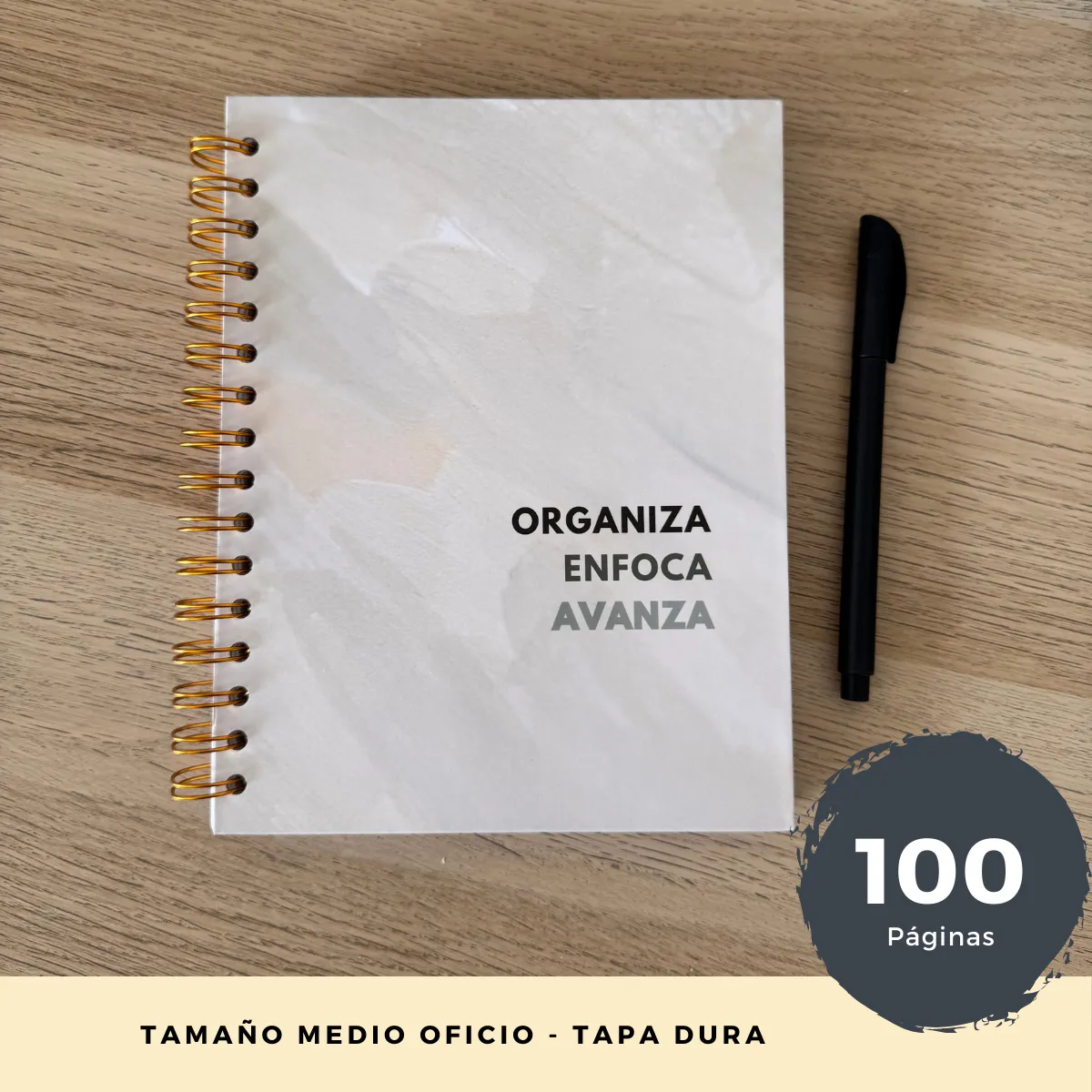 GENERICO - Planner Diario 3 Meses Sin Fecha - Sábado Y Domingo -Beige