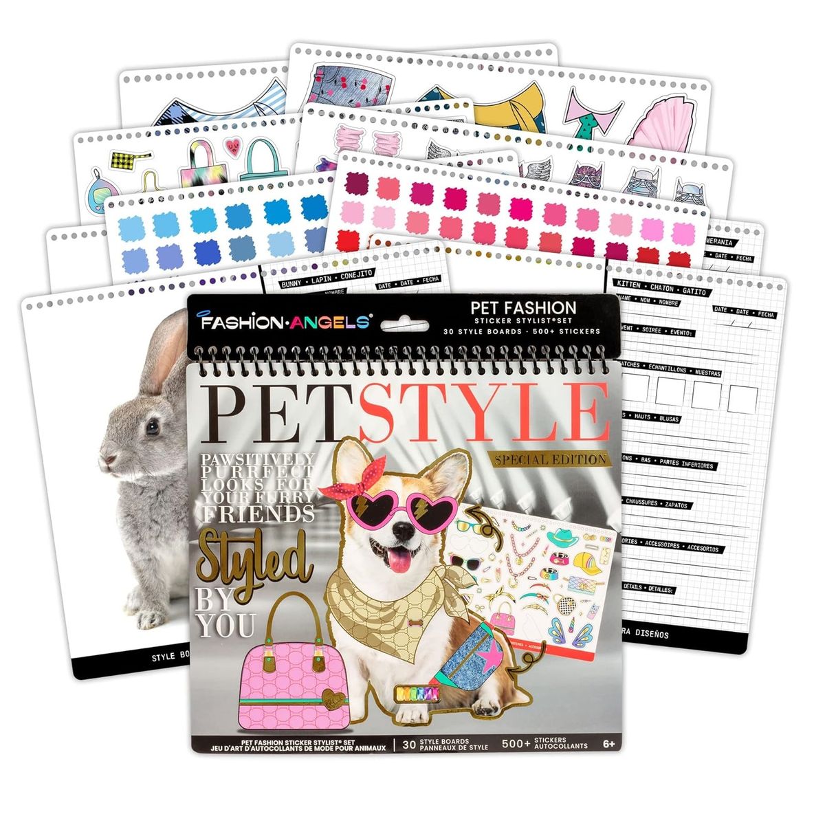 FASHION ANGELS - Libreta Cuaderno Mascotas Pet Style Portafolio Fashion Angel