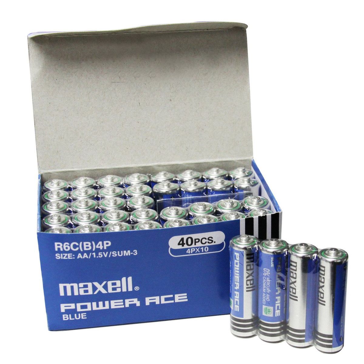 MAXELL - Pack 40 Pilas Carbon Maxell Tamaño AA