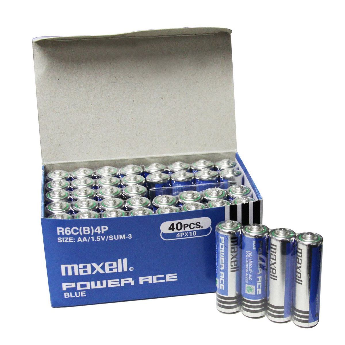 MAXELL - Pack 40 Pilas Carbon Maxell Tamaño AA