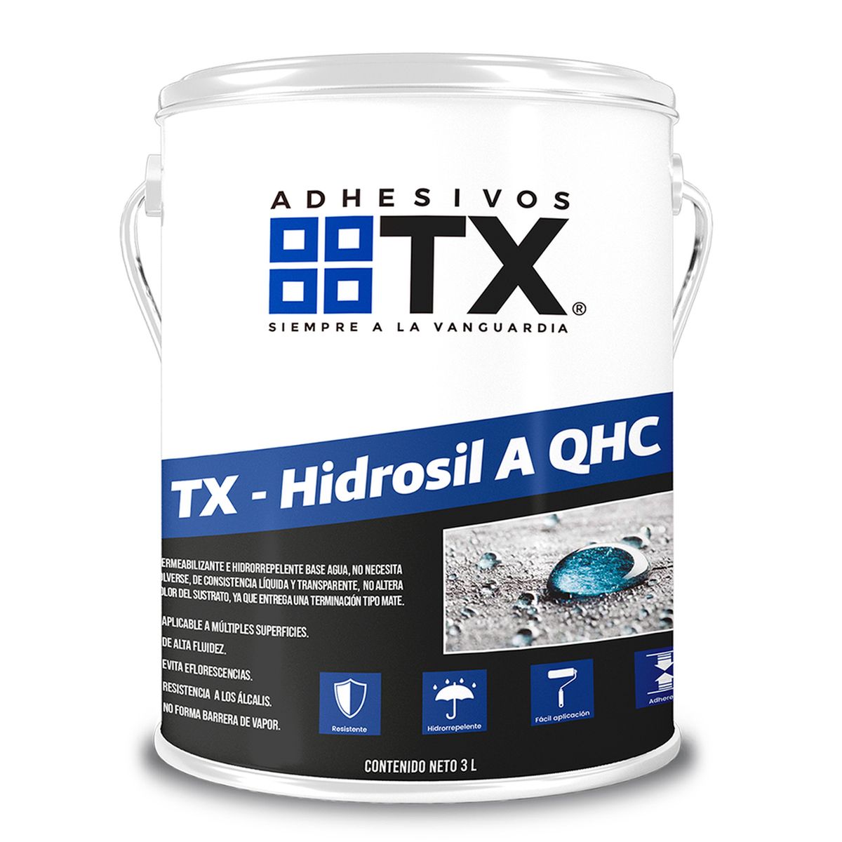 GENERICO - HIDROSIL A QHC - Impermiabilizante, 3Lts