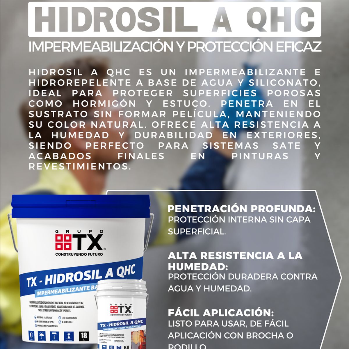 GENERICO - HIDROSIL A QHC - Impermiabilizante 18Lts