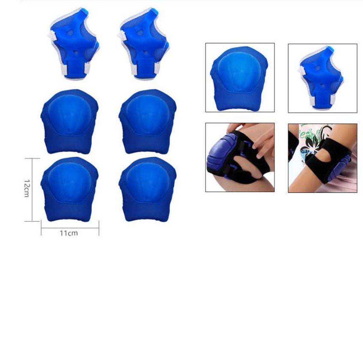 GENERICO - Set Rodillera Codera Muñequera Protectores