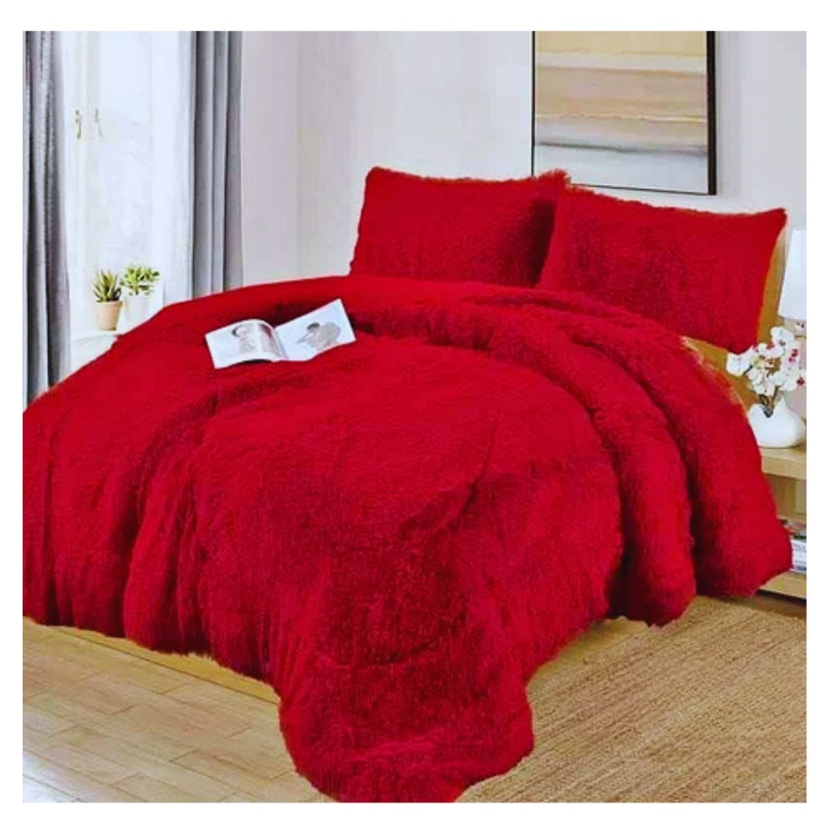 GENERICO - Cobertor Chiporro Invierno 2 Plazas Liso Peludo 250x230cm