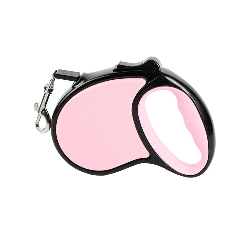 GENERICO - Cuerda Retractil 5M Flexible Paseo De Perro Cachorro Rosado