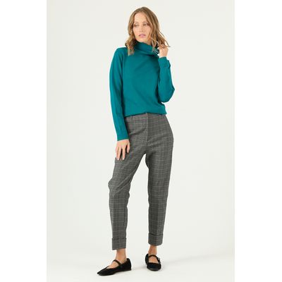 Imagen 1 del producto Pantalon straight gris cuadros 2129