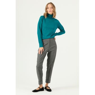 Imagen 2 del producto Pantalon straight gris cuadros 2129