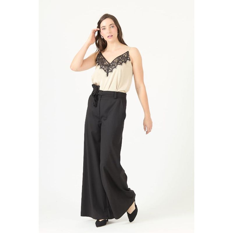 PRIVILEGE - Pantalon wide leg negro PRIVILEGE 2262 - Negro
