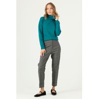 Pantalon straight gris cuadros 2129
