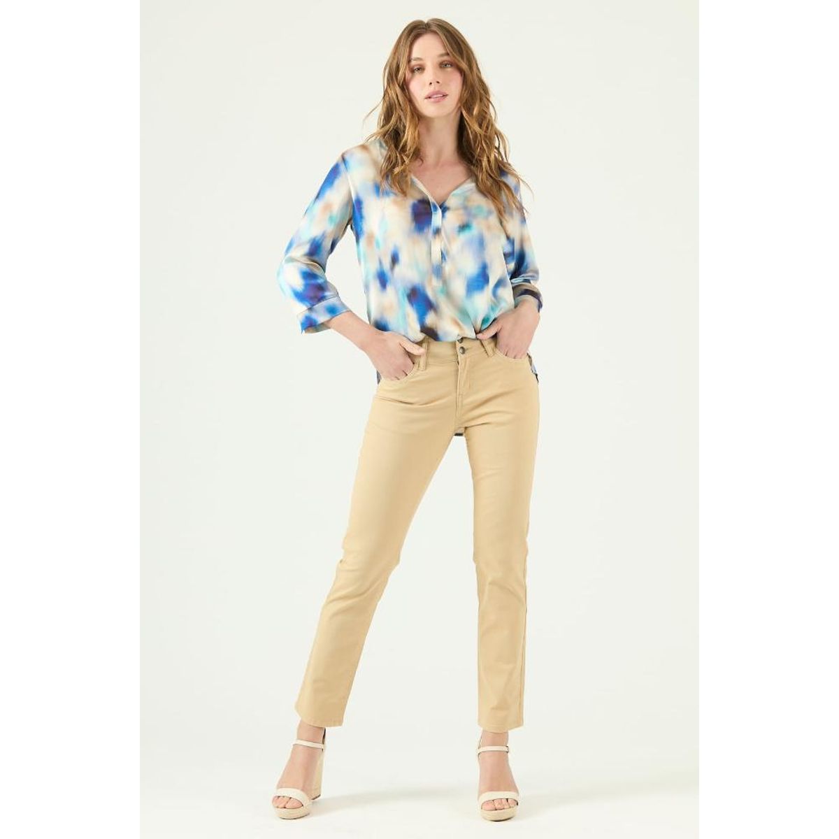 PRIVILEGE - Pantalon skinny beige PRIVILEGE 368