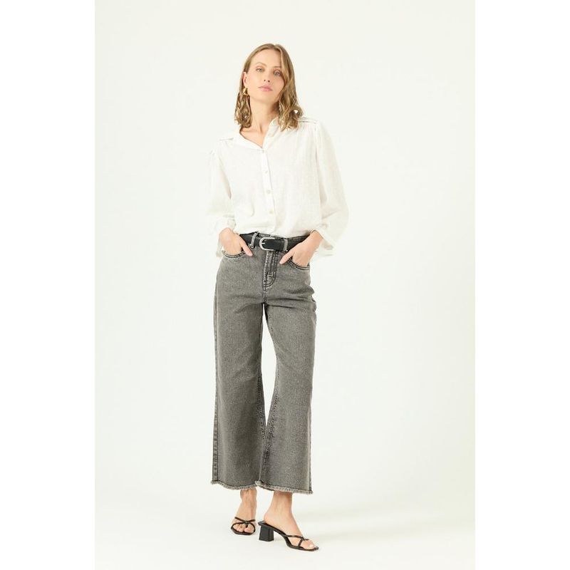 PRIVILEGE - Pantalon wide leg gris PRIVILEGE 2065 - Gris