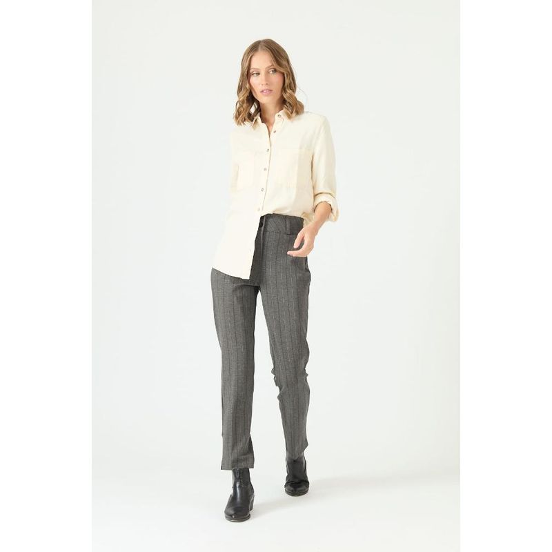 PRIVILEGE - Pantalon gris rayas PRIVILEGE 2255 - Gris
