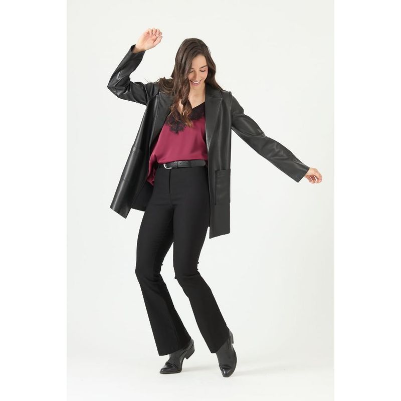 PRIVILEGE - Pantalon flare negro PRIVILEGE 2254 - Negro