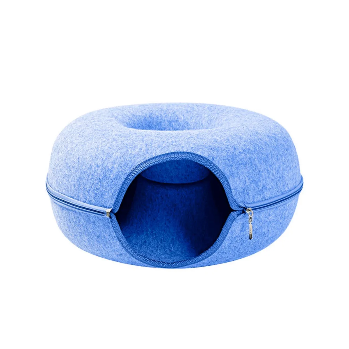 GENERICO - Cama Saco Para Dormir Circular Gris Perros Gatos Mascotas