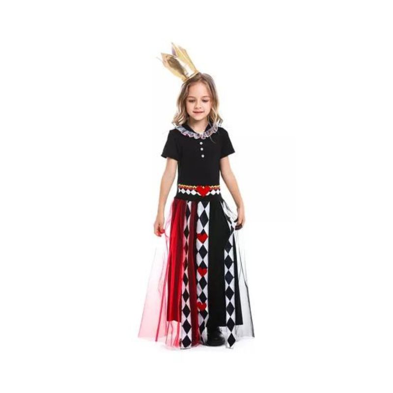 TODODISFRACESCHILE - Disfraz Reina De Corazones Talla 7 a 9 años