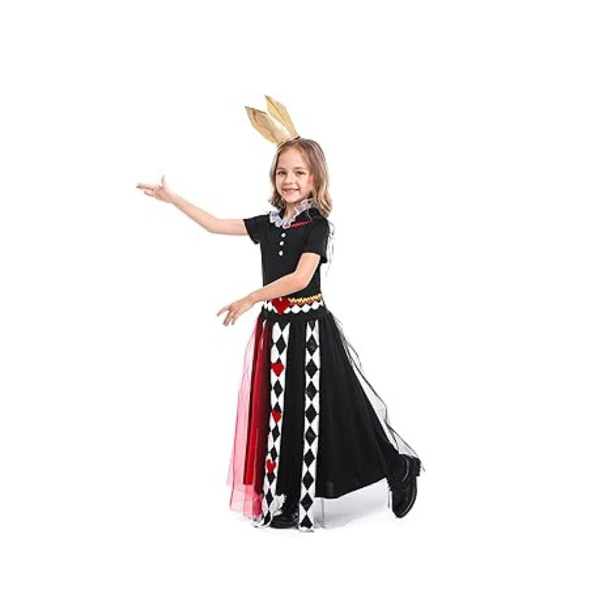 TODODISFRACESCHILE - Disfraz Reina De Corazones Talla 7 a 9 años