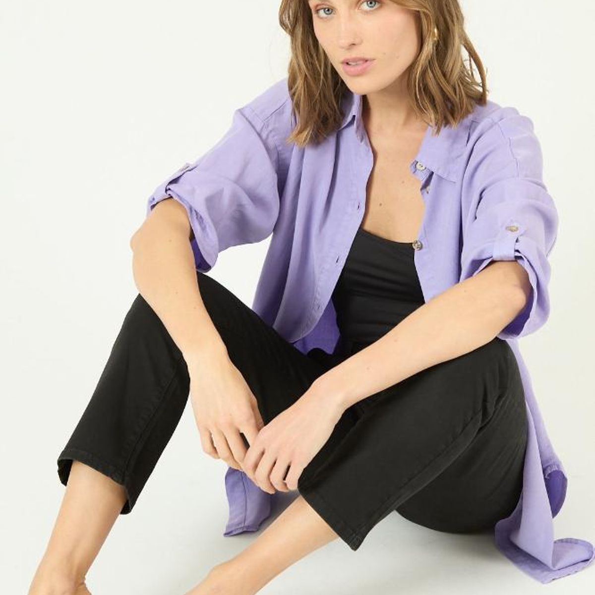 PRIVILEGE - Pantalon slim fit negro 442