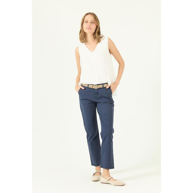 PRIVILEGE - Pantalon slim azul PRIVILEGE 408 - Azul