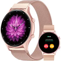 GENERICO - Reloj Inteligente Mujer Sunset Gold smartwatch compatible iOSAndroid