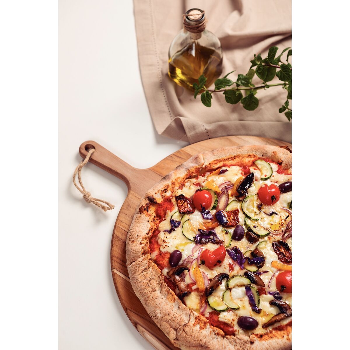 TRAMONTINA - Tabla para Pizza Tramontina Provence Redonda en Madera de Teca FSC