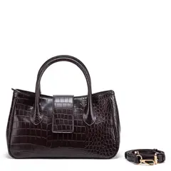GACEL - Cartera - Dos Asas Pequeña - - Chocolate