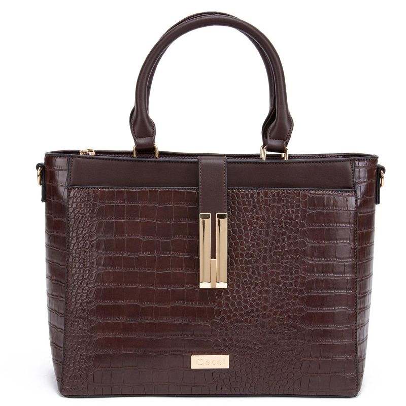 GACEL - Cartera - Mujer - Dos Asas Grande - Gacel - Chocolate