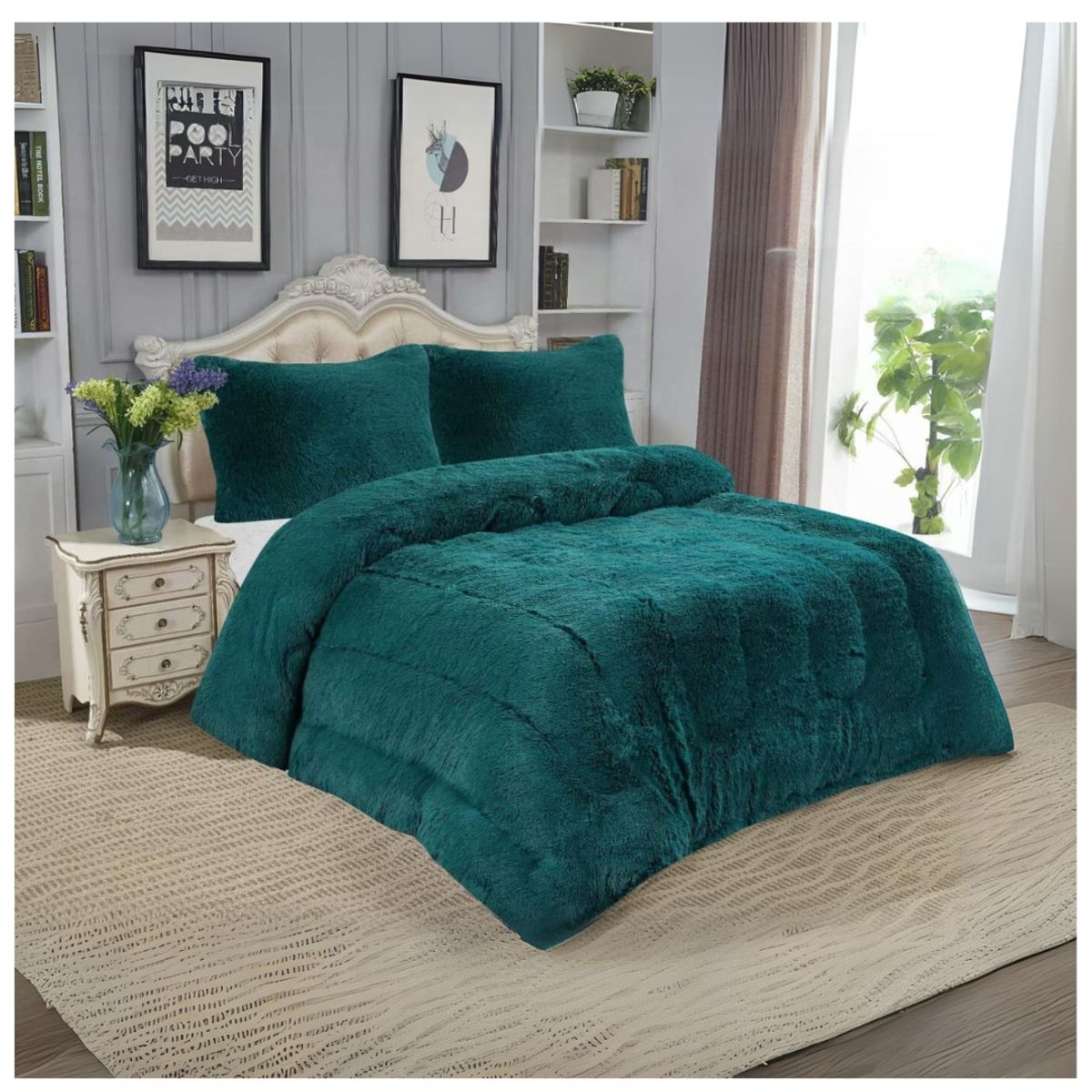 GENERICO - Cobertor Chiporro Peludo Invierno Liso Super King 270x250cm