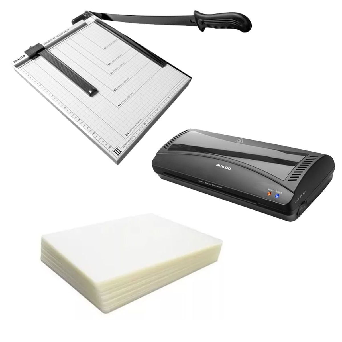 CREA PRINT - Pvc Laminadora A4 Térmica+100 Laminas+Guillotina