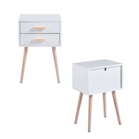 Pack 2 veladores blancos cajones Eames Twin