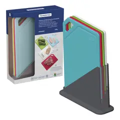 TRAMONTINA - Juego de Tablas de Corte MixColor con Soporte 5 Piezas