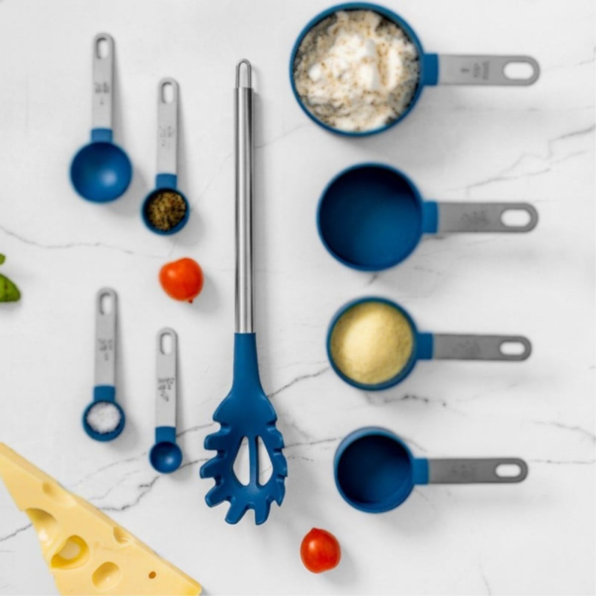 FTA - Servidor Pasta Silicona Mango Acero Azul FTA