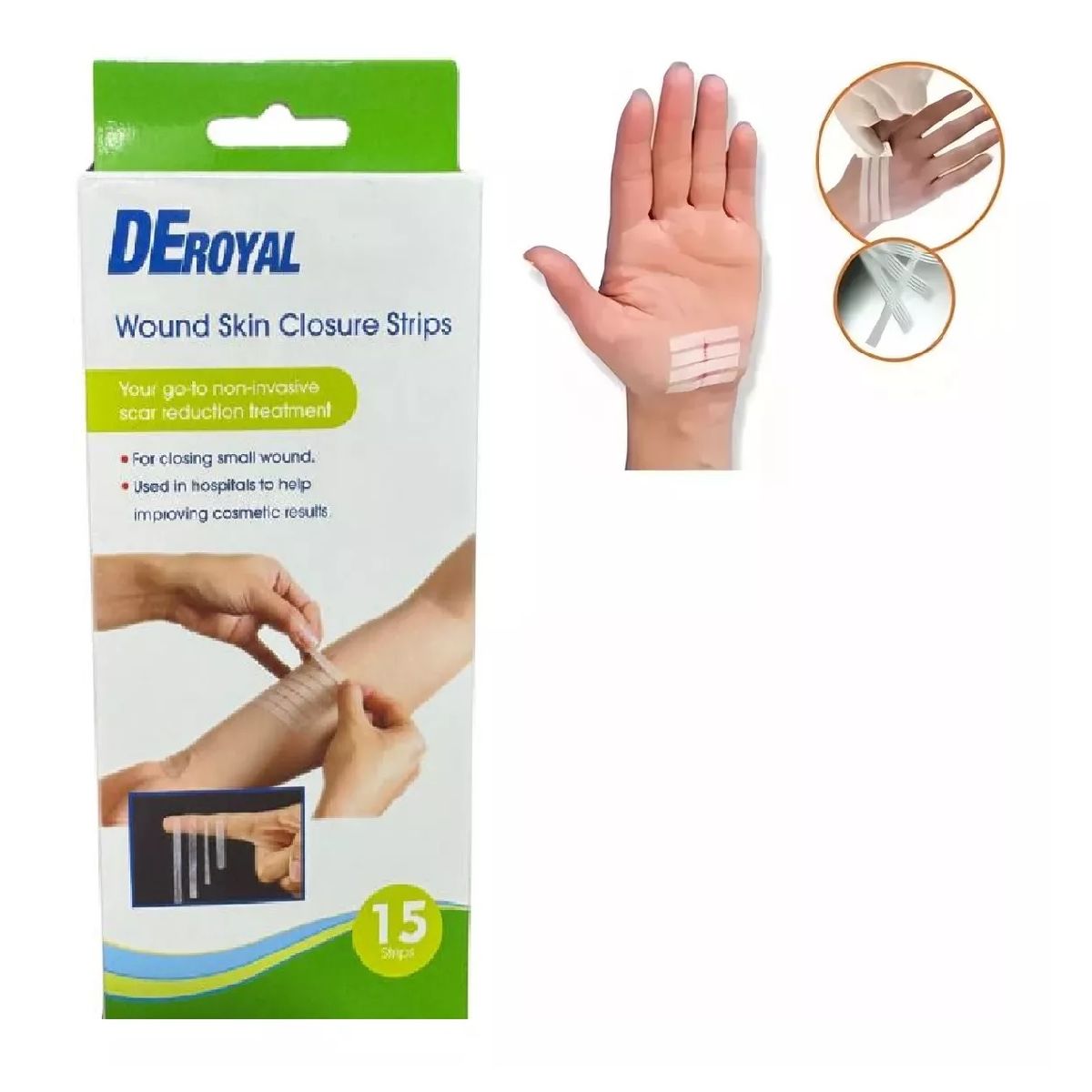 GENERICO - Sutura Adhesiva Heridas Steri Strip 6mm X 100mm 15 Tiras