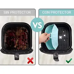 BELIDASHOP - Pack 6 Bandejas De Silicona Air Frayer Molde Reutilizable