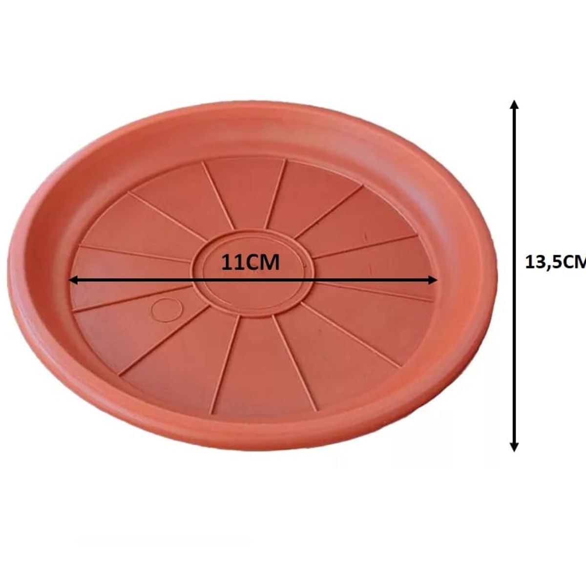 GENERICO - Pack 5 Plato Base Macetero Redondo Interior 11 Cm N°15