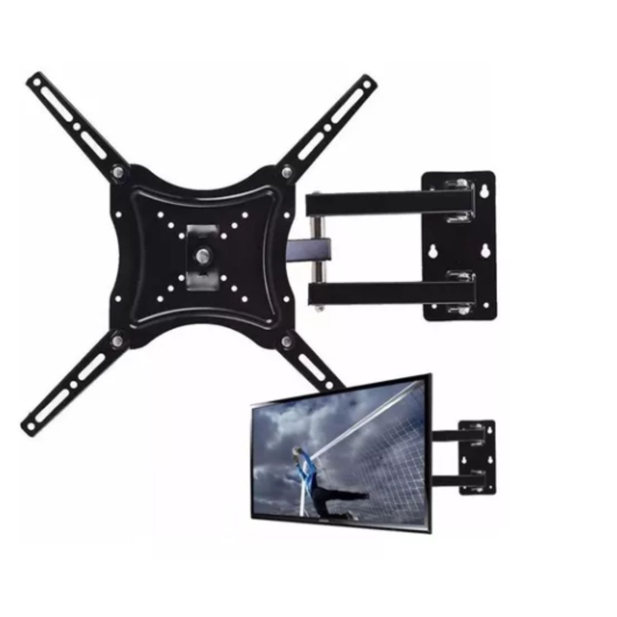 GENERICO - Soporte Tv Con Brazo Acero 180º 14 a 55 Pulgadas 50kg