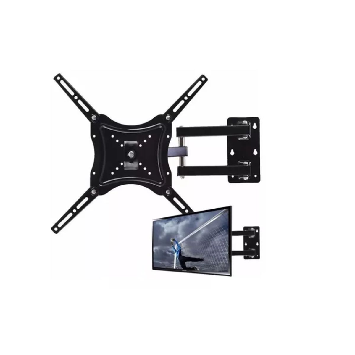 GENERICO - Soporte Tv Con Brazo Acero 180º 14 a 55 Pulgadas 50kg