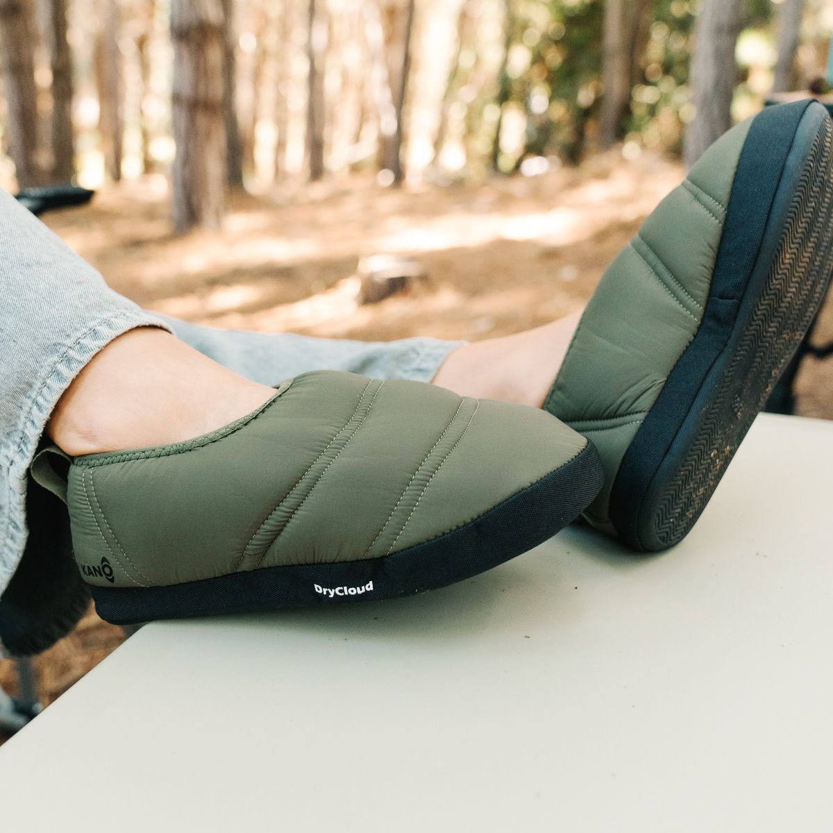 KANO - Pantuflas Outdoor Unisex Impermeables con Memory Foam Verde